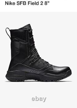 Bottes de combat tactiques militaires Nike SFB Field 2 8, noires, taille homme 10.5