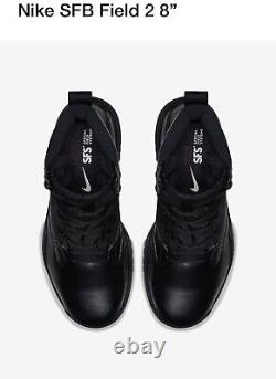 Bottes de combat tactiques militaires Nike SFB Field 2 8, noires, taille homme 10.5