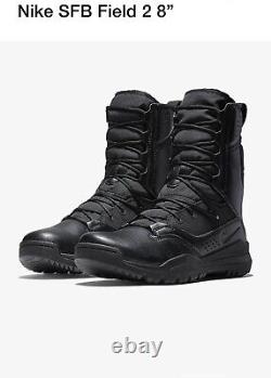 Bottes de combat tactiques militaires Nike SFB Field 2 8, noires, taille homme 10.5