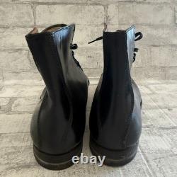 Bottes de combat tactiques militaires en cuir à lacets, rares, vintage, époque Vietnam, taille 10,5D