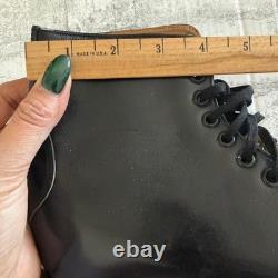 Bottes de combat tactiques militaires en cuir à lacets, rares, vintage, époque Vietnam, taille 10,5D