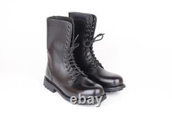 Bottes de combat tactiques militaires en cuir noir à 13 œillets taille 43 US 10 (HORS TAXE)