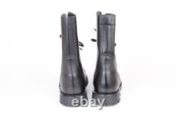 Bottes de combat tactiques militaires en cuir noir à 13 œillets taille 43 US 10 (HORS TAXE)