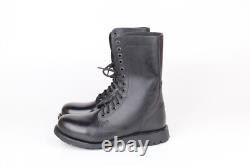Bottes de combat tactiques militaires en cuir noir à 13 œillets taille 43 US 10 (HORS TAXE)