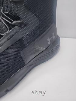 Bottes de combat tactiques pour hommes Under Armour Valsetz lacées 14 noires Vibram