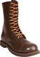 Bottes De Saut Militaire En Cuir Marron De 10 Pouces, Impact Tactique De L'armée Lacée