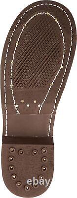 Bottes de saut militaire en cuir marron de 10 pouces, impact tactique de l'armée lacée