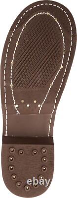 Bottes de saut militaires en cuir marron Rothco de 10 pouces, tactiques, à lacets, impact