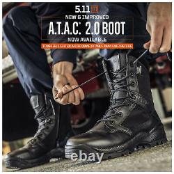 Bottes militaires et tactiques 5.11 Men's ATAC 2.0 8, noires, style 12391 tailles 4-15