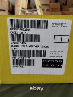 Bottes militaires tactiques Belleville XCW taille 14 large neuves dans la boîte