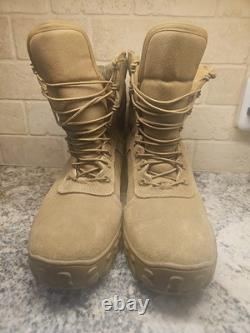 Bottes militaires tactiques Rocky S2V semelle extérieure Vibram cuir marron taille 12,5 M