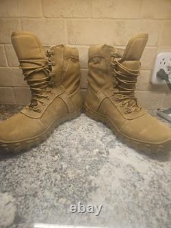 Bottes militaires tactiques Rocky S2V semelle extérieure Vibram cuir marron taille 12,5 M