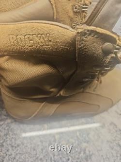 Bottes militaires tactiques Rocky S2V semelle extérieure Vibram cuir marron taille 12,5 M