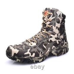 Bottes militaires tactiques de camouflage chaussures de combat pour hommes chaussures d'entraînement de jungle de randonnée
