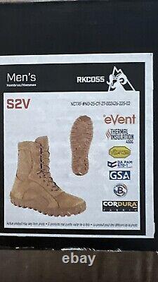 Bottes militaires tactiques imperméables et isolées 400G Rocky S2V larges 10,5 en brun coyote