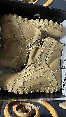 Bottes militaires tactiques imperméables et isolées 400G Rocky S2V larges 10,5 en brun coyote