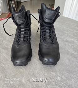 Bottes tactiques Adidas GSG-9.7 pour homme en noir, taille 12 homme, combat militaire LEO