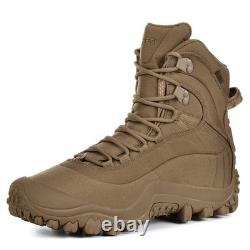 Bottes tactiques SKENARY pour homme, bottes de combat mi-hautes militaires imperméables, couleur coyote, pointure 9