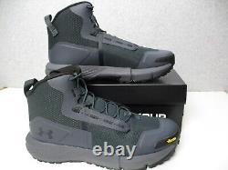 Bottes tactiques Under Armour Charged Valsetz Mid 6 gris foncé pour hommes taille 11