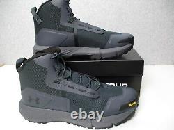 Bottes tactiques Under Armour Charged Valsetz Mid 6 gris foncé pour hommes taille 11