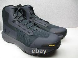 Bottes tactiques Under Armour Charged Valsetz Mid 6 gris foncé pour hommes taille 11