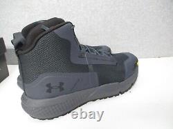 Bottes tactiques Under Armour Charged Valsetz Mid 6 gris foncé pour hommes taille 11