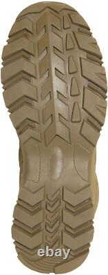 Bottes tactiques de déploiement de combat à fermeture éclair latérale en cuir coyote AR 670-1 avec embout composite