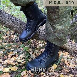 Bottes tactiques en cuir d'été Modèle 614 Faradei Noir Armée Russe Original