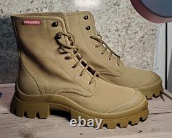 Bottes tactiques militaires, de randonnée et de combat pour hommes DSQUARED2 Italie vert olive 12