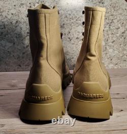 Bottes tactiques militaires, de randonnée et de combat pour hommes DSQUARED2 Italie vert olive 12