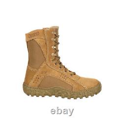 Bottes tactiques militaires en cuir marron pour hommes Rocky S2V FQ0000104