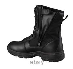 Bottes tactiques militaires pour hommes Propper Series 100 8 à fermeture éclair latérale, en cuir pleine fleur