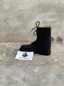 Bottes tactiques militaires pour hommes en cuir, chaussures de combat, de patrouille et de sécurité de l'armée