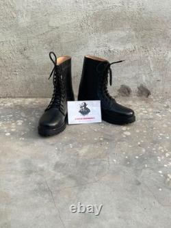 Bottes tactiques militaires pour hommes en cuir, chaussures de combat, de patrouille et de sécurité de l'armée