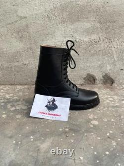 Bottes tactiques militaires pour hommes en cuir, chaussures de combat, de patrouille et de sécurité de l'armée