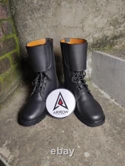 Bottes tactiques noires Armée combat style militaire à lacets montantes en cuir durables