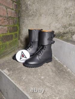 Bottes tactiques noires Armée combat style militaire à lacets montantes en cuir durables