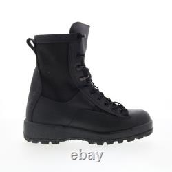 Bottes tactiques noires en cuir pour hommes McRae Army Temperate Fabriquées aux États-Unis 3BTW