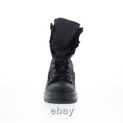 Bottes tactiques noires en cuir pour hommes McRae Army Temperate Fabriquées aux États-Unis 3BTW
