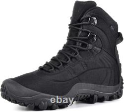 Bottes tactiques pour homme 8' mi-hautes de combat militaires imperméables