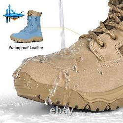 Bottes tactiques pour hommes 8 pouces légères en cuir suédé durables