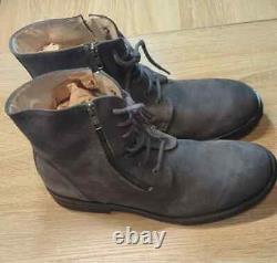 Bottes zippées en suède gris YMC, lacées, grises, tactiques, militaires, de combat, armée 44 11