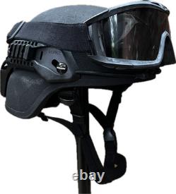 Casque balistique militaire avancé de combat ACH noir tactique SWAT Protech, grande taille
