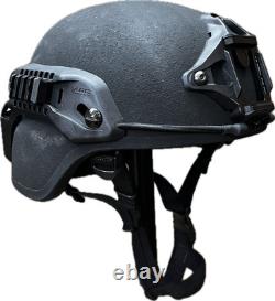 Casque balistique militaire avancé de combat ACH noir tactique SWAT Protech, grande taille