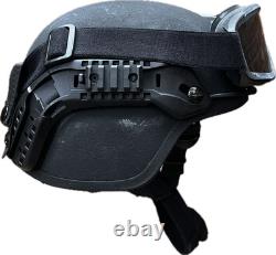 Casque balistique militaire avancé de combat ACH noir tactique SWAT Protech, grande taille