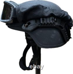 Casque balistique militaire avancé de combat ACH noir tactique SWAT Protech, grande taille