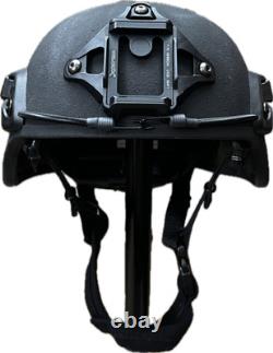 Casque balistique militaire avancé de combat ACH noir tactique SWAT Protech, grande taille