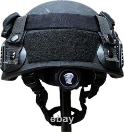 Casque balistique militaire avancé de combat ACH noir tactique SWAT Protech, grande taille