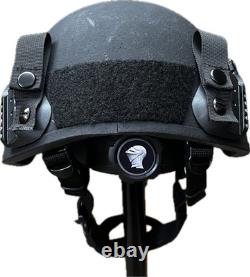 Casque balistique militaire avancé de combat ACH noir tactique SWAT Protech, grande taille