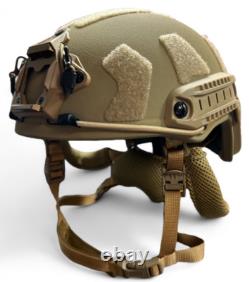 Casque balistique militaire tactique FAST High Cut NIJ IIIA couleur Coyote Brown
